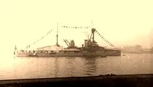 V0636 - Le cuirassé "Paris", à la revue navale du 16 juillet 1925, à Cherbourg