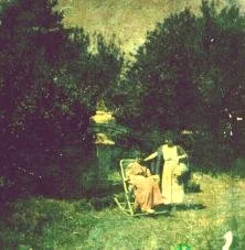 V1325C - Suzanne et Simone à l'orée du bois de Vierville