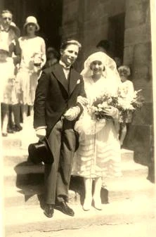 Mariage de Gillette Bidel et Guy Jenny, 1928