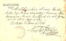 Certificat de baptême le 27 mai 1930, établi en 1941 pour la 1ère Communion. Comment a-t-il été demandé, puis envoyé en France ?? Mystère, les courriers étaient exceptionnels, interdits en principe pendant la guerre