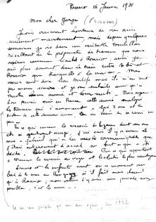 Lettre de Papa du 16 janvier 31
