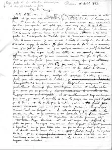 Lettre de Papa à Nany, concernant les placements financiers à prévoir