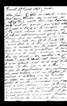 Ci-dessus, une lettre de 1927, adressée à Jean Hausermann