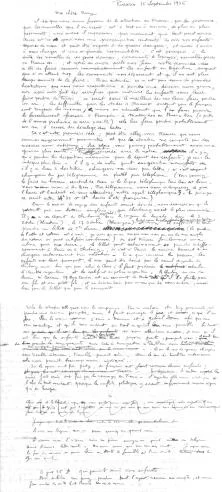 1 - Lettre à Nany du 16 septembre 36