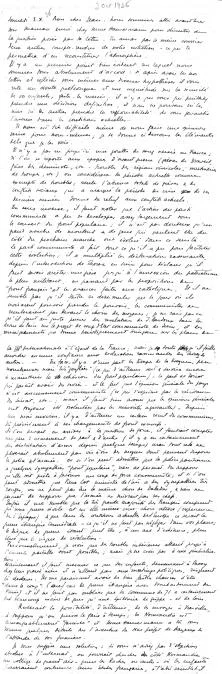 3 - Lettre de Gabriel Dessus du 3 octobre 1936, donnant son avis personnel
