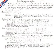 Note pour préparer les voyages des enfants en 37, pour 2 mois de vacances à Rosario