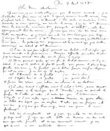 Lettre à Duchemin (chargé des voyages chez Hersent) 9 avril 37