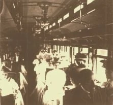 V0103 - 2 février 1908 - Ligne à Navarro, voyage spécial, le wagon-restaurant.