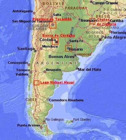 Document photographique — Carte de l'Argentine