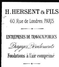"H.Hersent a le plaisir de mettre 10.000F