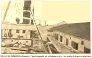 chargement de sacs avec transporteur électrique à bande, 1910