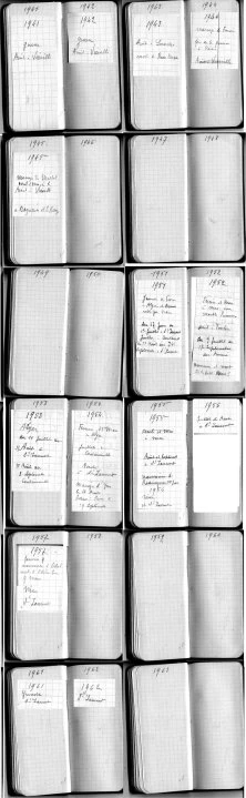 Ci-dessus le carnet journal tenu par Hélène Cordelle depuis la mort de son mari