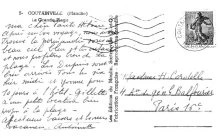 1964, carte d'Antoinette Margottat