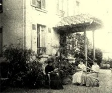 chez Arsène Cordelle, Hélène et d'autres personnes, vers 1897, où?