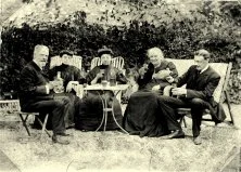 Enghien?, de g à d: Arsène, Mlle Dupré, Marthe Prouveur, Emilie, Georges Prouveur.