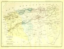 Carte de l'Algérie et de la Tunisie