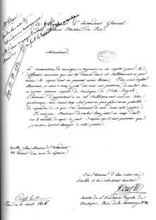 lettre de 1816 par laquelle LFT sollicite un emploi de copiste
