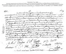 mariage de Louis-François 1 Tourte, en 1809, avec Sophie Levasseur