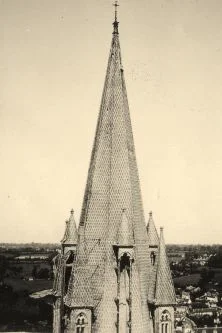 Vues du haut d'une flèche