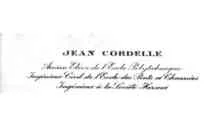 carte de visite professionnelle de Jean Cordelle