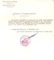 Certificat de position militaire