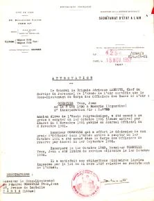 Attestation qui m'a permis d'être dispensé de service en Argentine