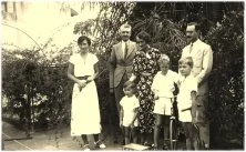 les Hausermann et les Cordelle sur la même terrasse (Avenida Pellegrini) Pâques 37