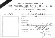 Relevé des services militaires de papa en 39-40