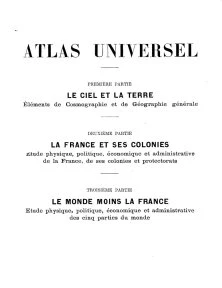Atlas de géographie pour les classes primaires, cours moyen 1ère année
