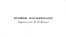 Carte de visite d'Eugène Hausermann, ingénieur de MM Hersent, vers 1912