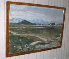 Aquarelle de Robert Collard, paysage d'Afrique du Nord