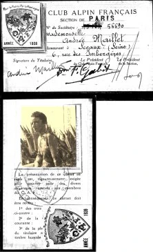 Carte du Club Alpin Français ("Pour la Patrie Par la Montagne"), 1931