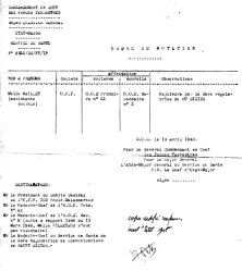 13 avril 1940, Andrée est mutée du HOE (HOpital d'Evacuation) 22 au HOE 2, peut-être à Bar-le-Duc ?