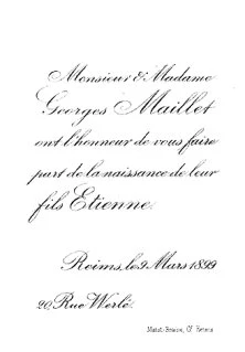 Faire-part de naissance Etienne