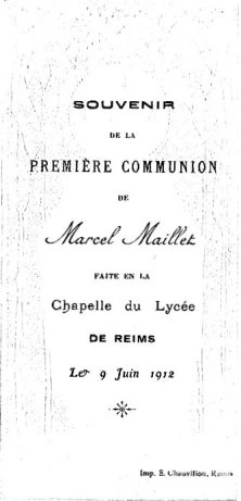 Première Communion, 1912