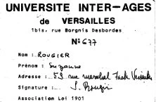 Carte universitaire de Granie, vers 1970 ou 80