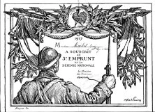 1917, 3ème emprunt de la défebnse nationale souscrit par René Maillet