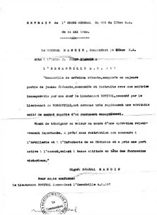 Citation de son escadrille, 14 mai 1918
