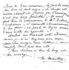 Au dos de la lettre de Claude du 20-8-36, un mot de Bonne-Maman de Sceaux/