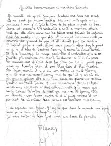 lettre de Claude 1936