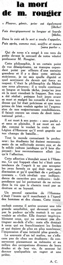 Extrait de la brochure éditée à Lausanne après son décès: