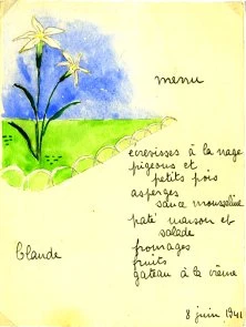 Le menu de la fête (tenant compte des restrictions de nourriture de l'époque)