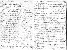 Lettre de Bonne Maman qui a quitté Sceaux pour s'installer à Cancon chez les Marcel, où Cécile a dû se faire opérer et où la nourriture est plus facile à trouver qu'à Sceaux. Elle écrit aux Rougier
