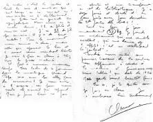 lettre de Claude à Fanny, rentrée au lycée Lakanal en octobre 46