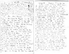 Lettre de Claude à Granie, qui semble en villégiature de repos sur la côte d'Azur, printemps 1948 probablement
