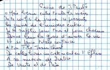 Le mot manuscrit de Claude