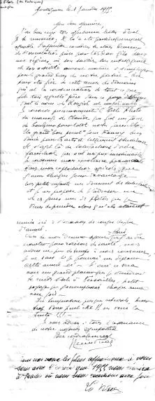 Lettre de l'oncle Vilar à Grand-Père, après le mariage de Claude