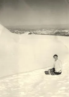 Claude sur le glacier