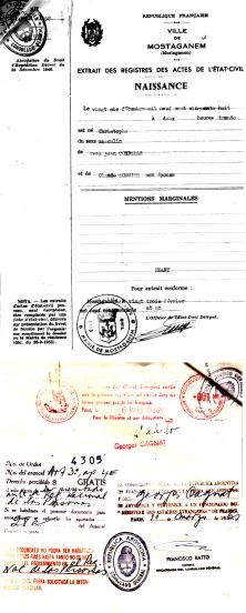 Acte de naissance de Christophe, avec les légalisations