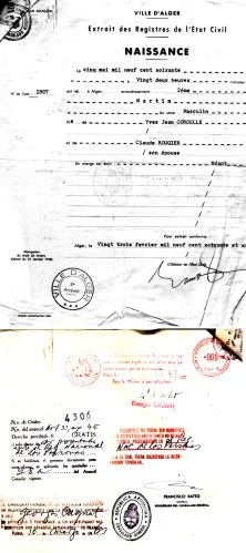 Acte de naissance de Martin, avec les légalisations